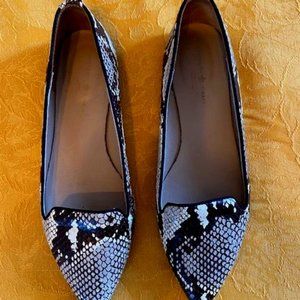 Mercanti Fiorentini italian embossed snakeskin Rowan flat
